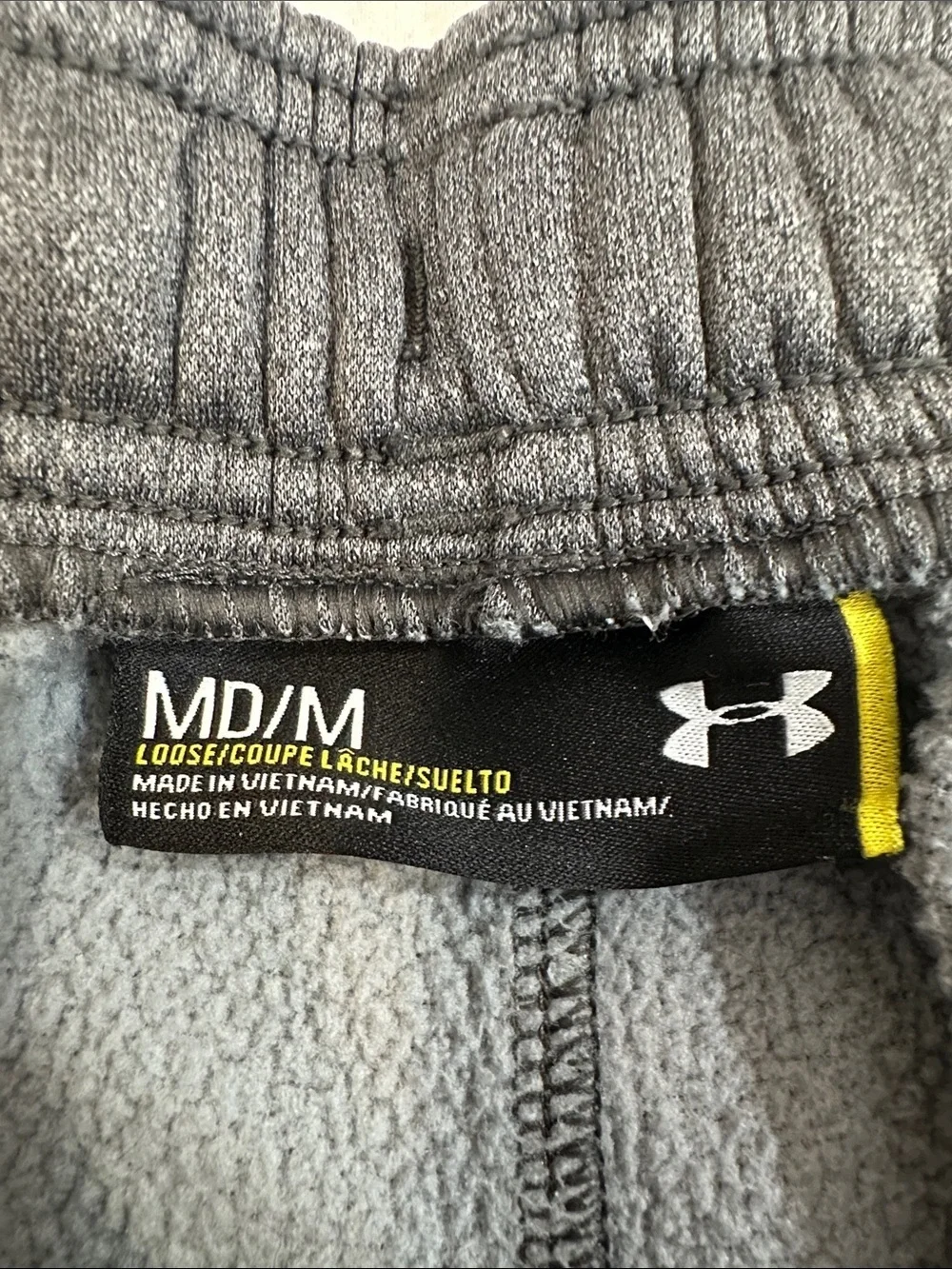 Under Armour Storm 1 Medium Loose Gray Black Athletic Pants Like New Sweatpant